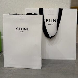 Celine White shopping bag